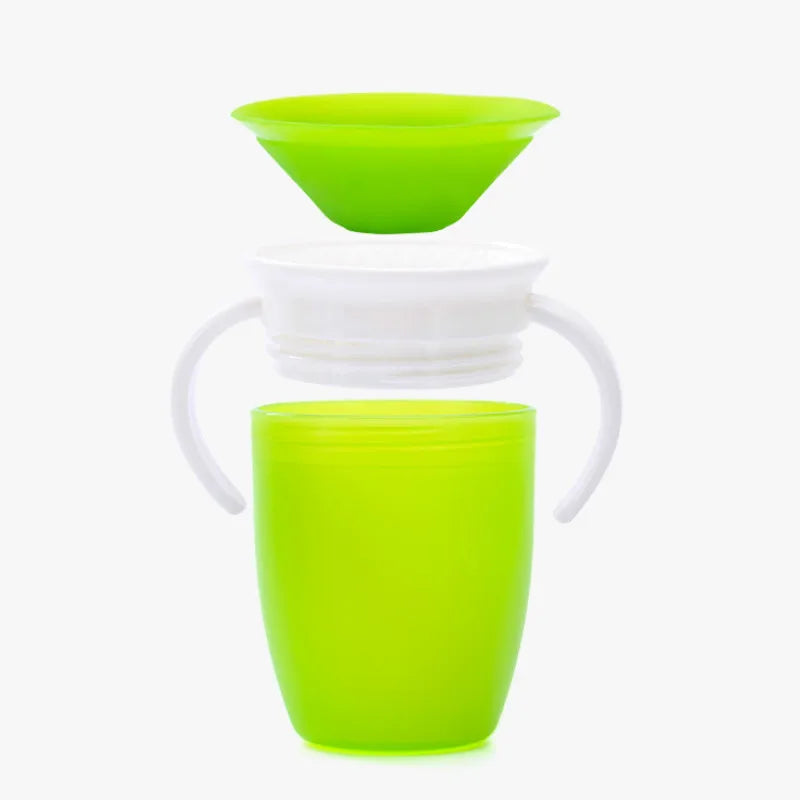 Leak-proof Baby Learning Cup with Lid and Double Handle