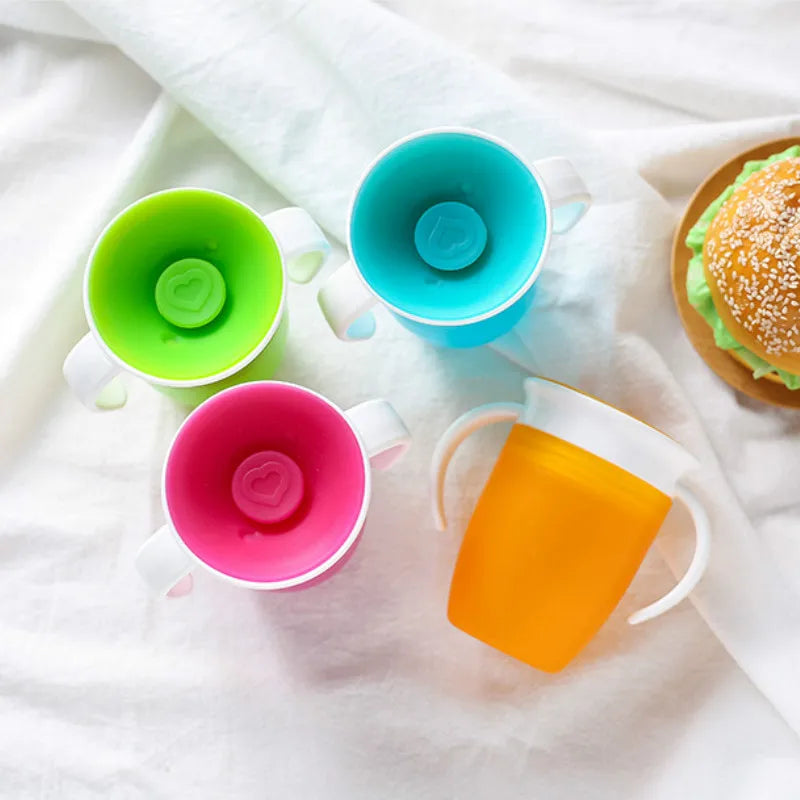 Leak-proof Baby Learning Cup with Lid and Double Handle